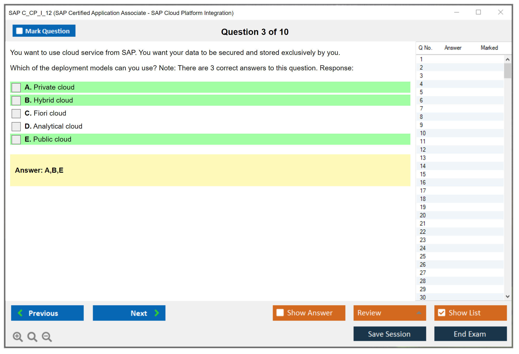 SAP C_CP_I_12 SAP Certified Application Associate - SAP Cloud Platform Integration Practice test exam simulator test engine exam dumps questions answers Image 3