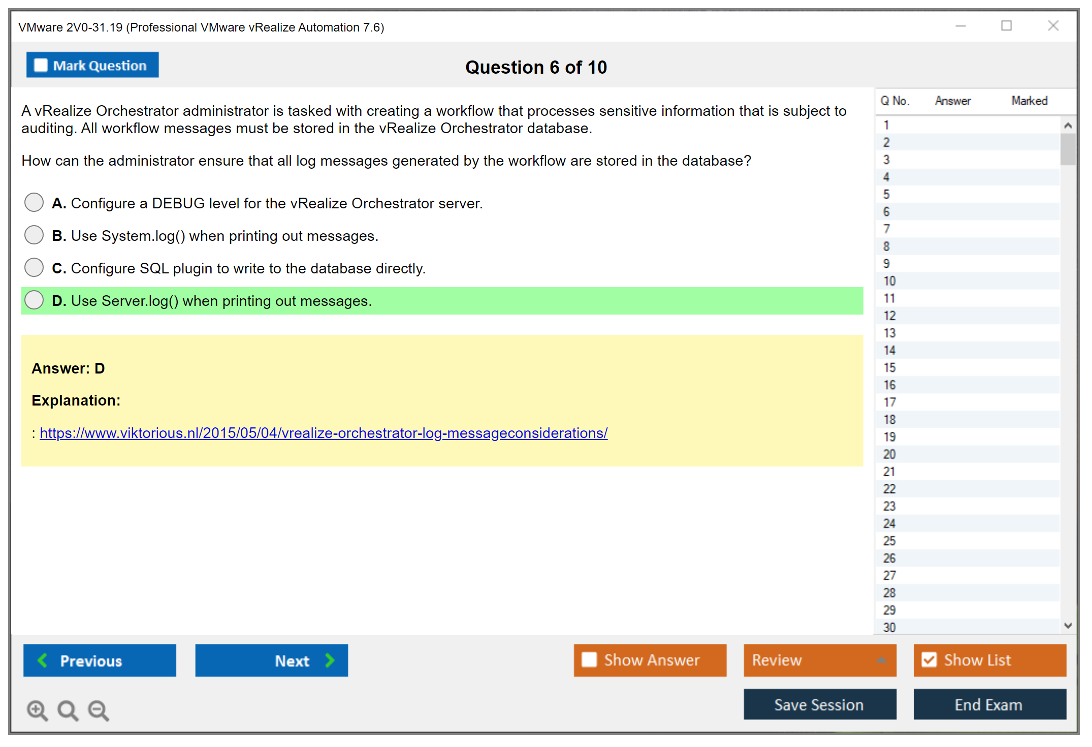 VMware 2V0-31.19 Professional VMware vRealize Automation 7.6 Practice test exam simulator test engine exam dumps questions answers Image 6