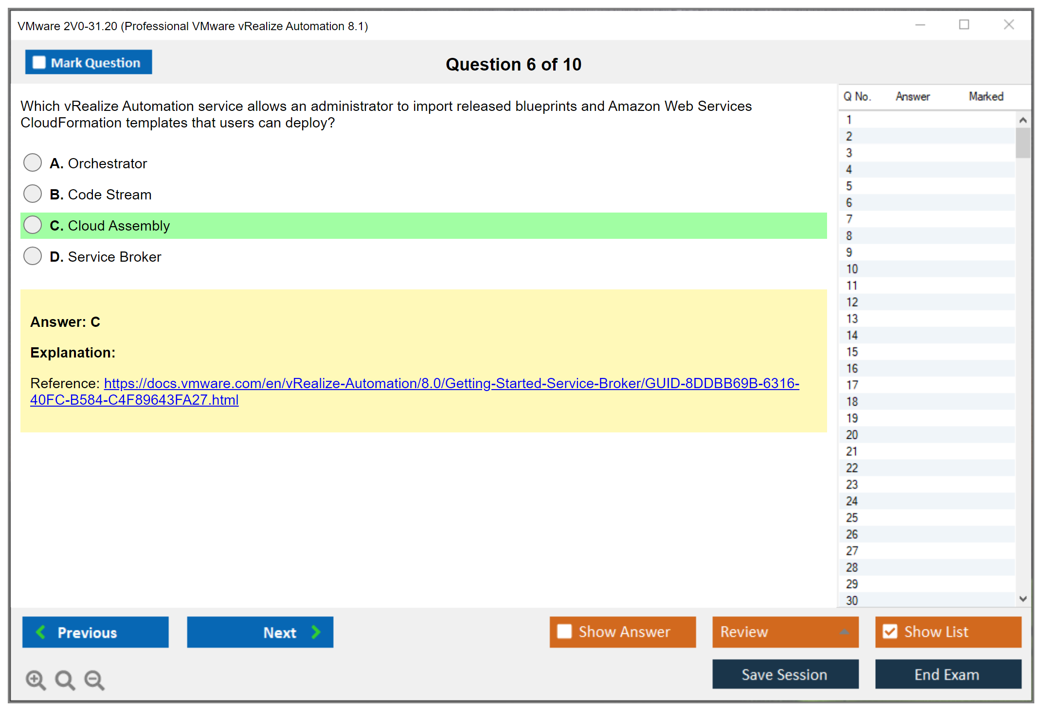 VMware 2V0-31.20 Professional VMware vRealize Automation 8.1 Practice test exam simulator test engine exam dumps questions answers Image 6