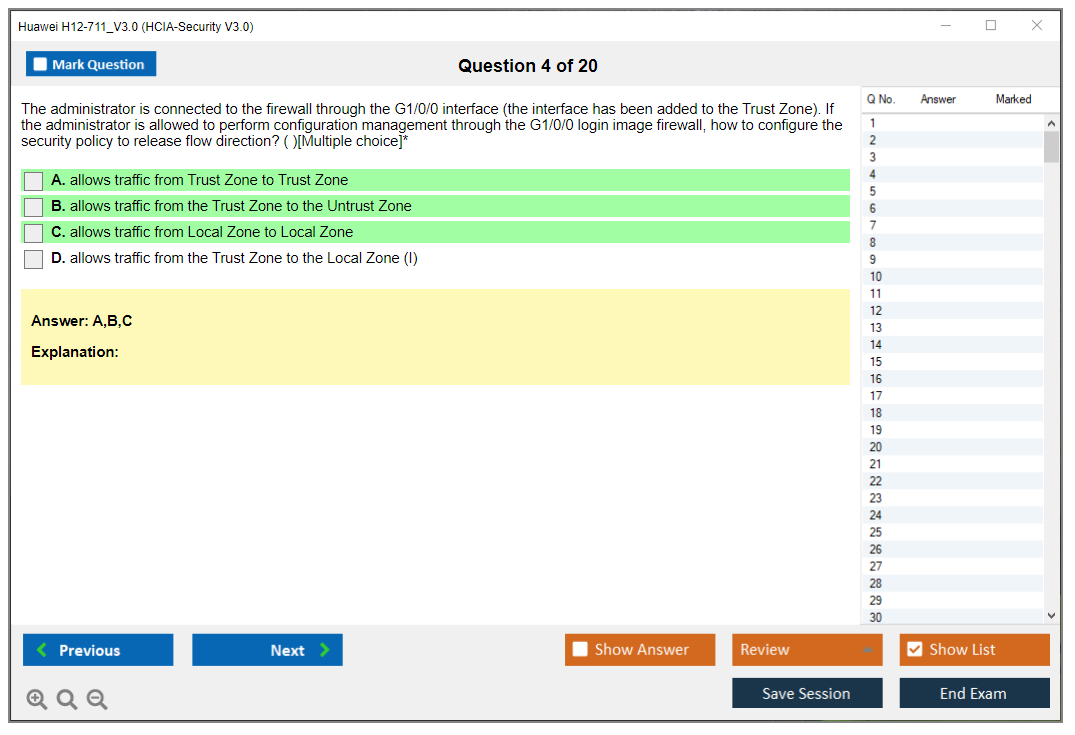 Huawei H12-711_V3.0 HCIA-Security V3.0 Practice test exam simulator test engine exam dumps questions answers Image 4
