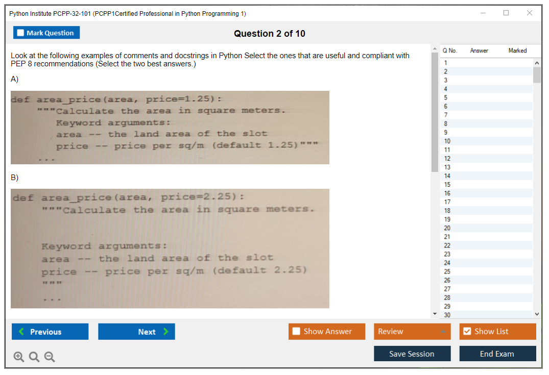 Python Institute PCPP-32-101 PCPP - Certified Professional in Python Programming 1 Practice test exam simulator test engine exam dumps questions answers Image 2