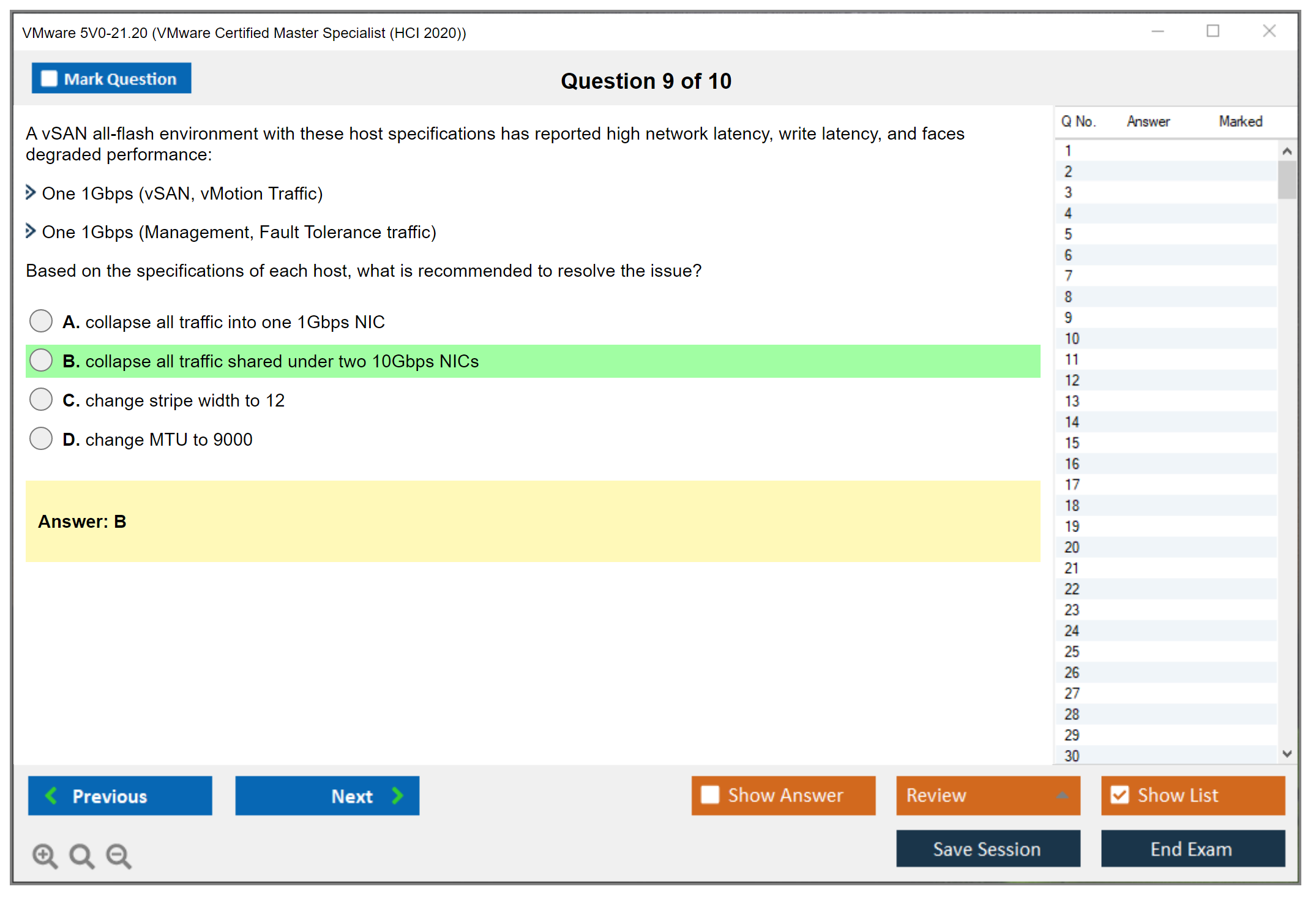 VMware 5V0-21.20 VMware Certified Master Specialist (HCI 2020) Practice test exam simulator test engine exam dumps questions answers Image 9