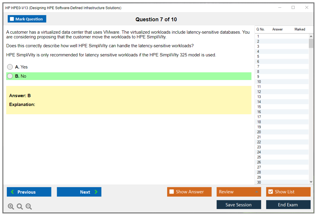 HP HPE0-V13 Designing HPE Software-Defined Infrastructure Solutions Practice test exam simulator test engine exam dumps questions answers Image 7