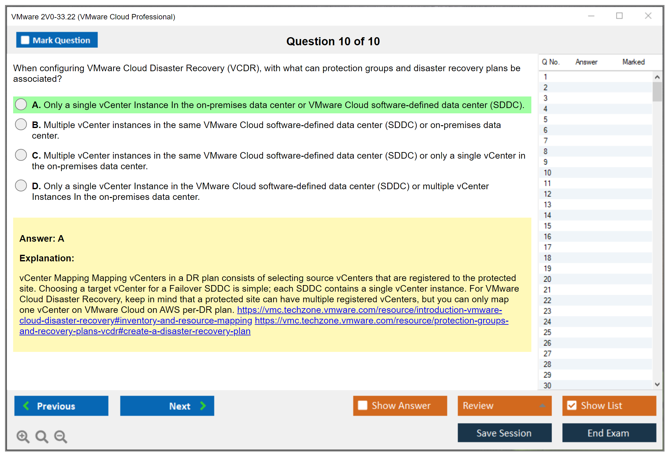 VMware 2V0-33.22 VMware Cloud Professional Practice test exam simulator test engine exam dumps questions answers Image 10